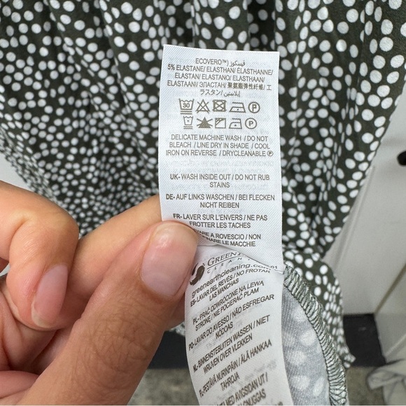 Boden Hunter Green and White Polka Dot Midi Dress - Picture 9 of 9